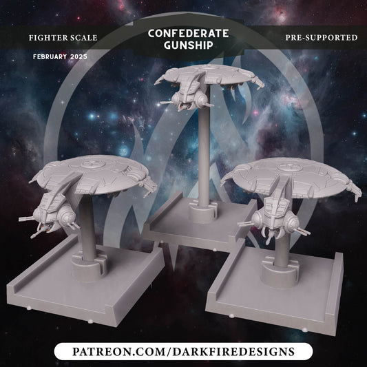 Confederate Gunship - Fighter Scale