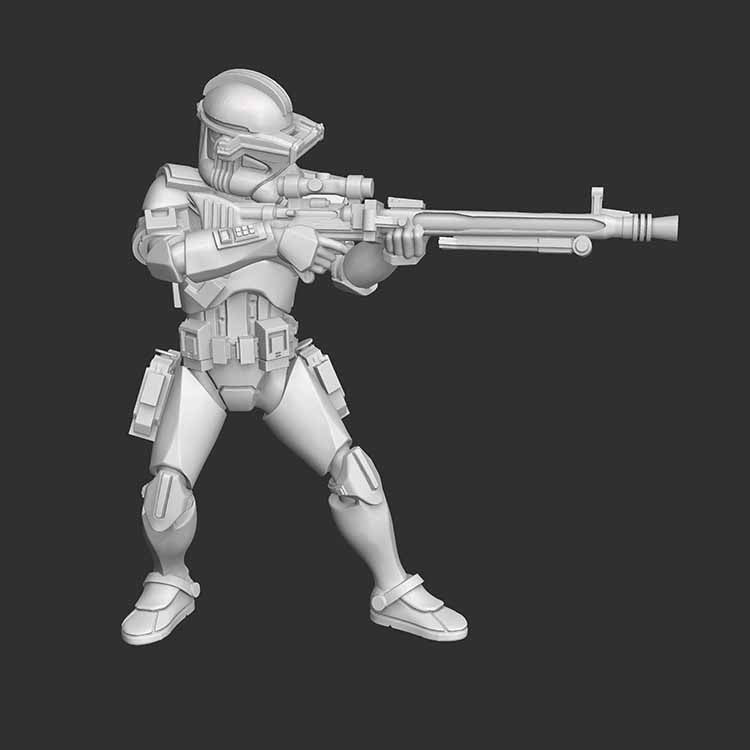 Battlefront Heavy Trooper with Rifle STL