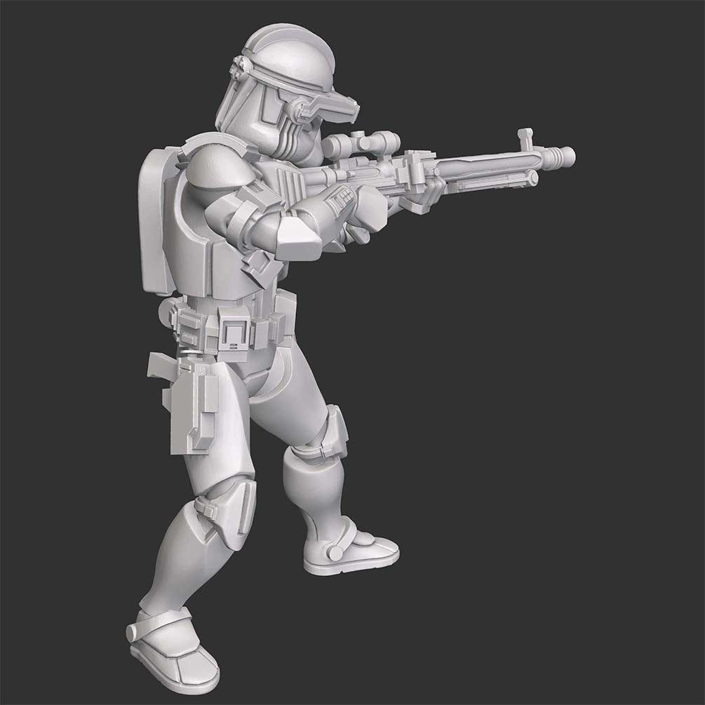 Battlefront Heavy Trooper with Rifle STL