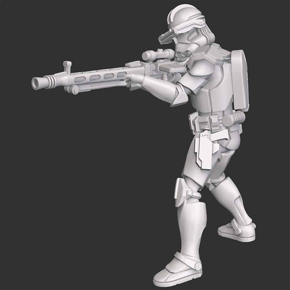 Battlefront Heavy Trooper with Rifle STL