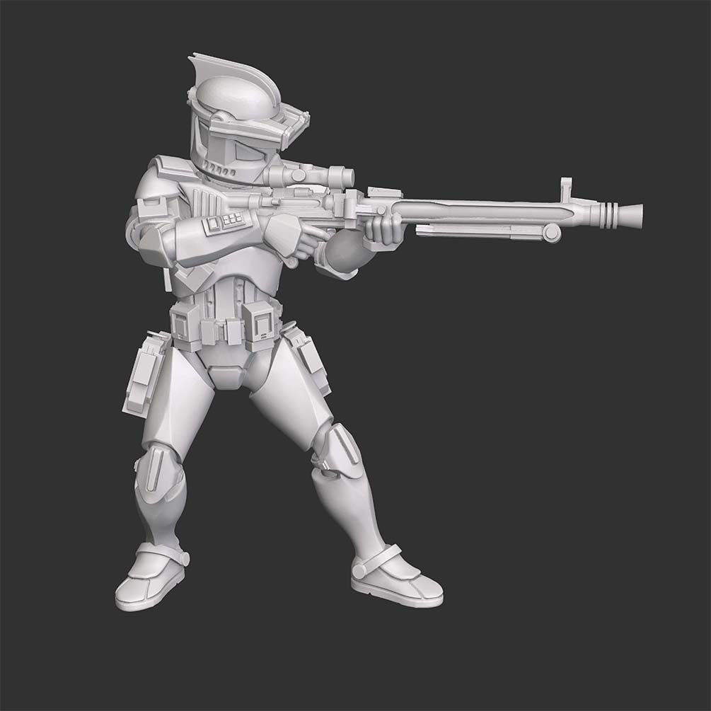 Battlefront Heavy Trooper with Rifle STL