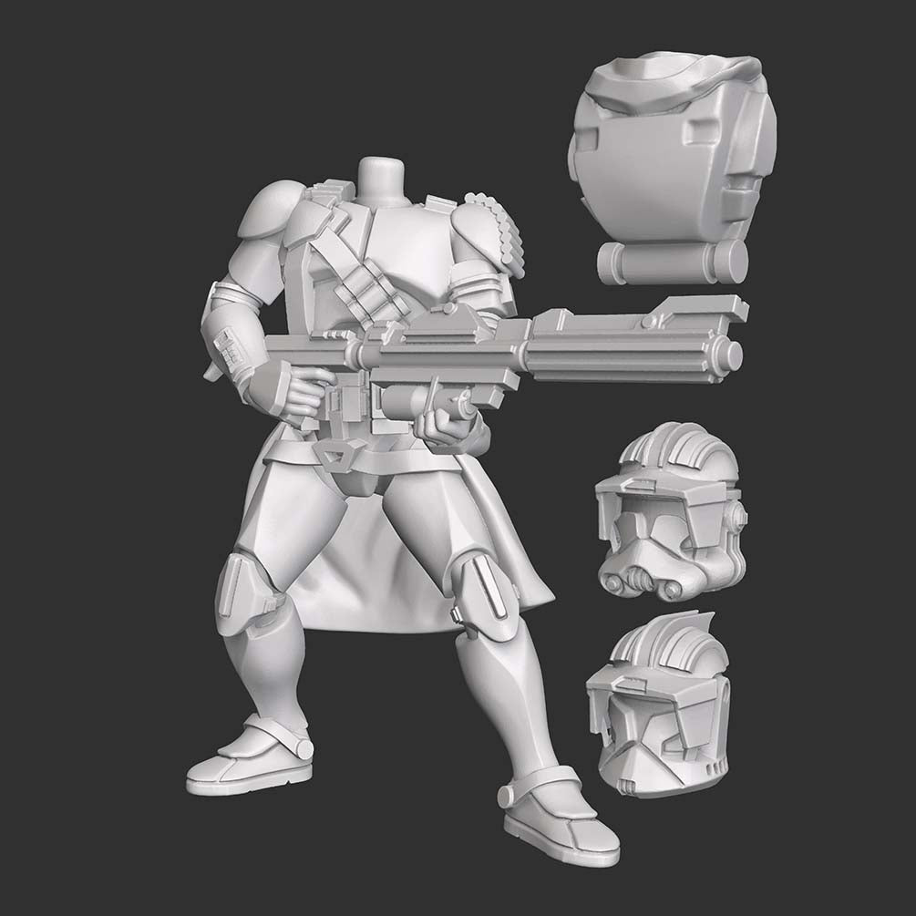 Battlefront Heavy Trooper with Rifle STL