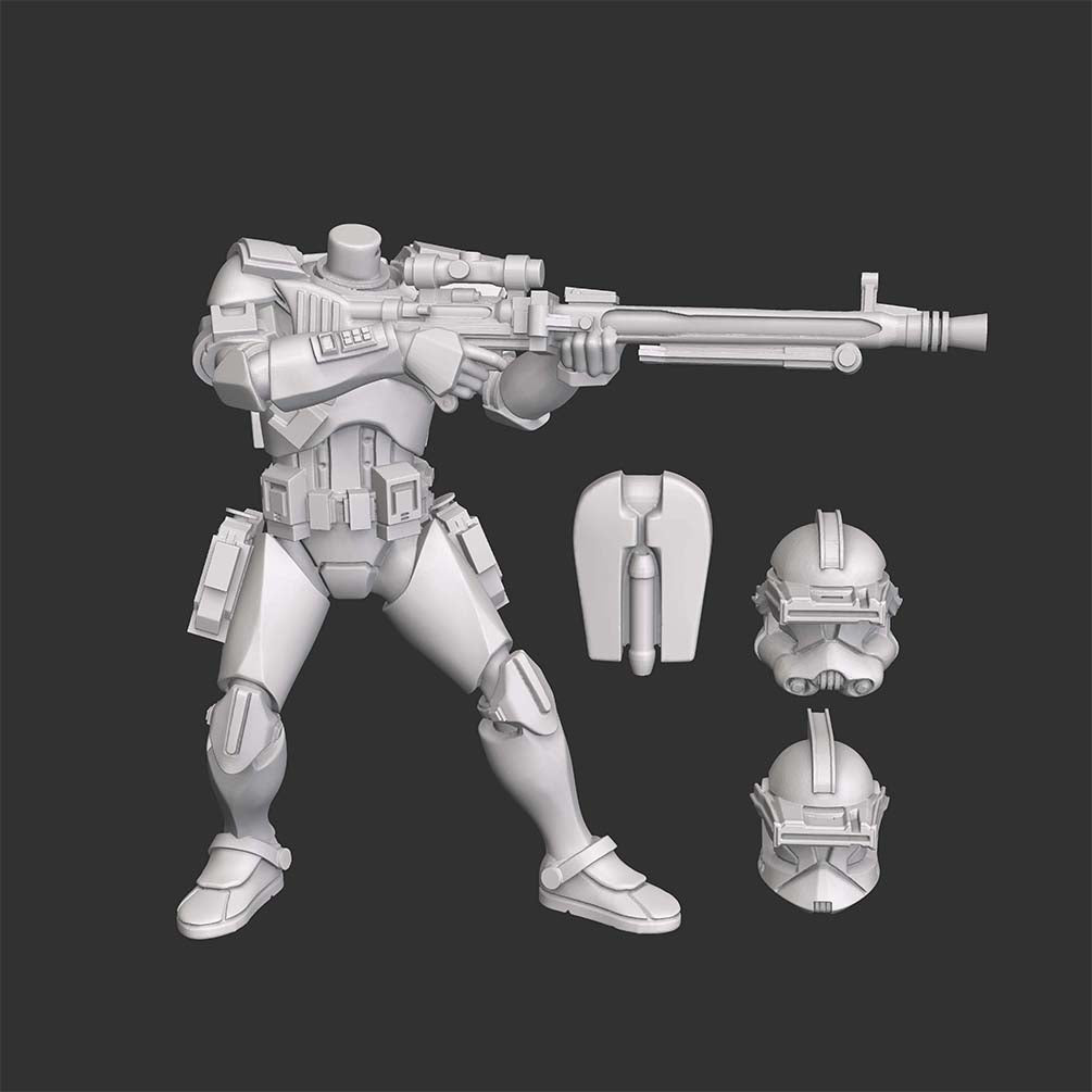 Battlefront Heavy Trooper with Rifle STL