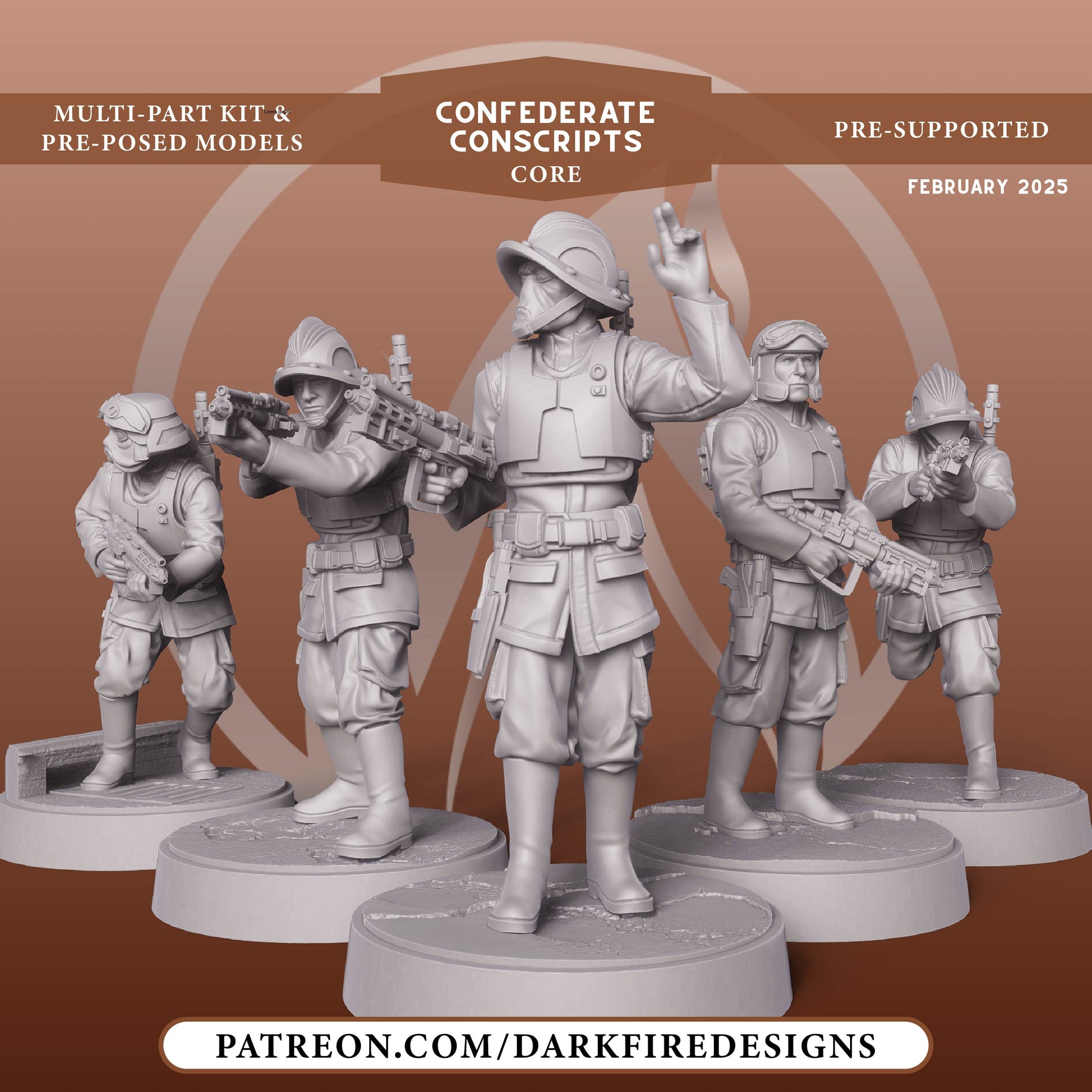 Confederate Conscript Squad – Dark Fire Designs