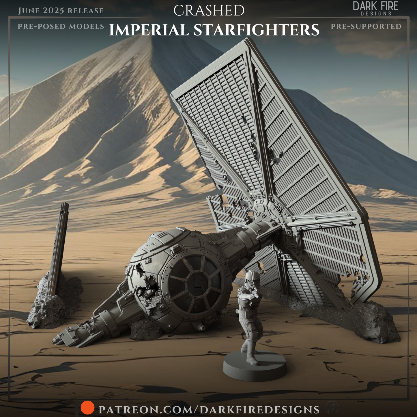 Crashed Imperial Starfighters