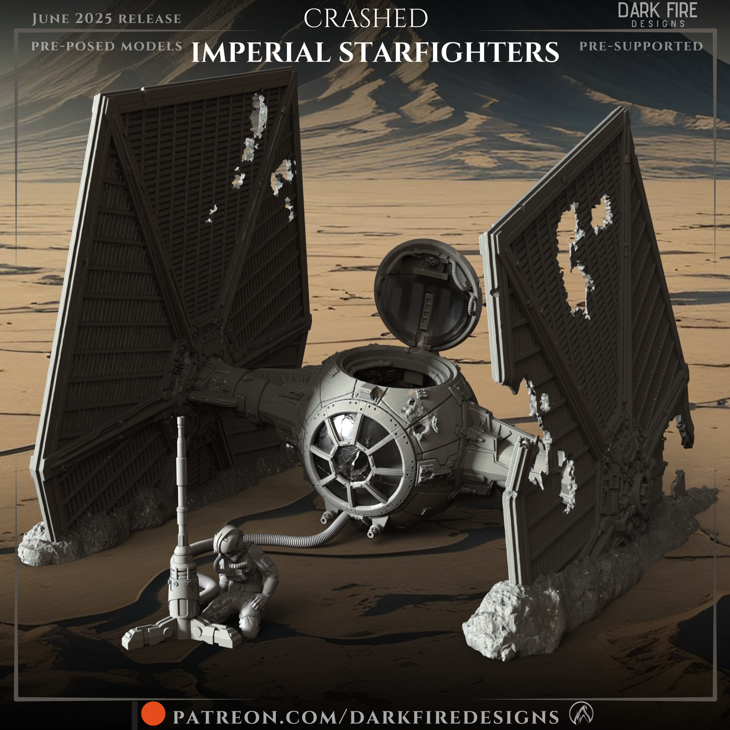 Crashed Imperial Starfighters