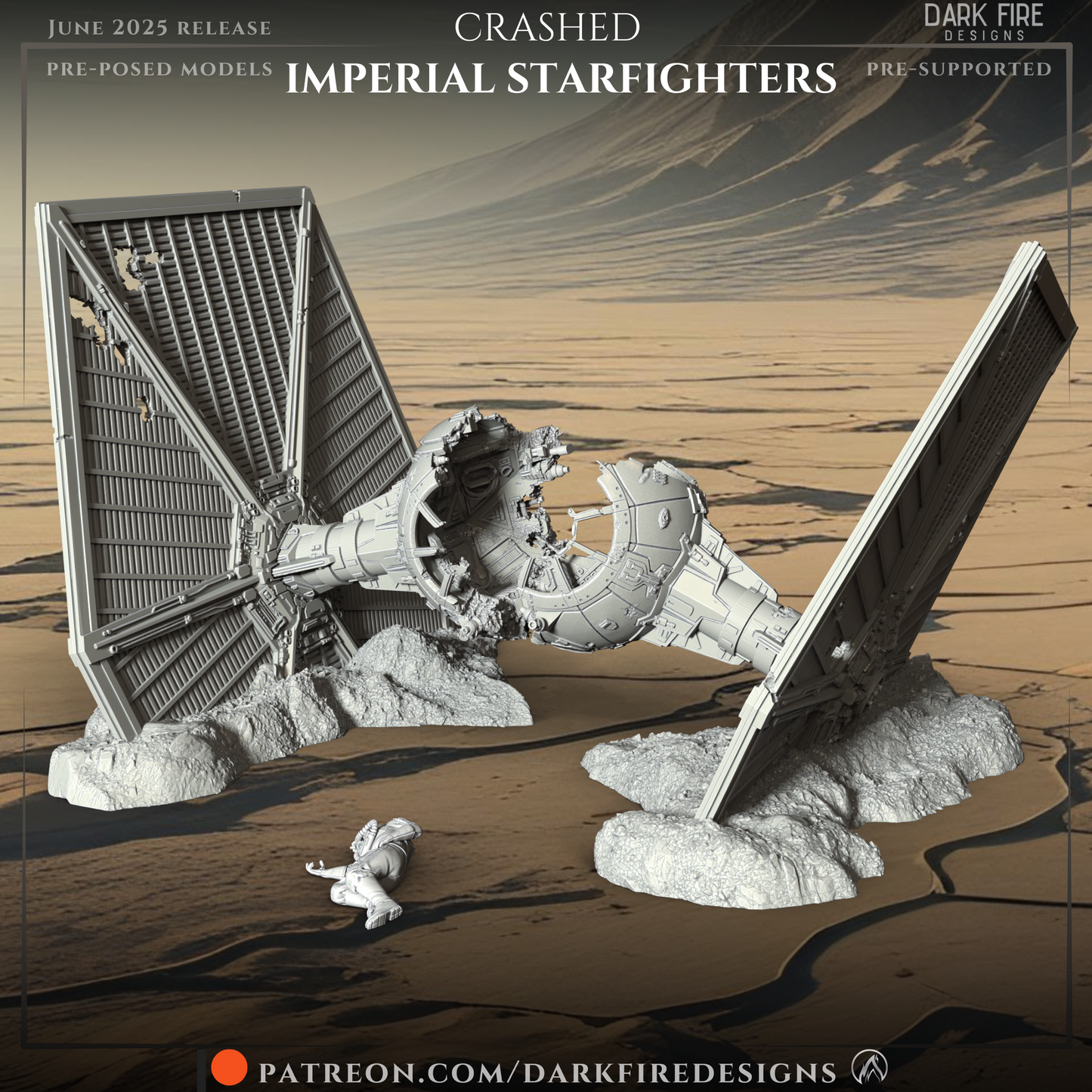 Crashed Imperial Starfighters