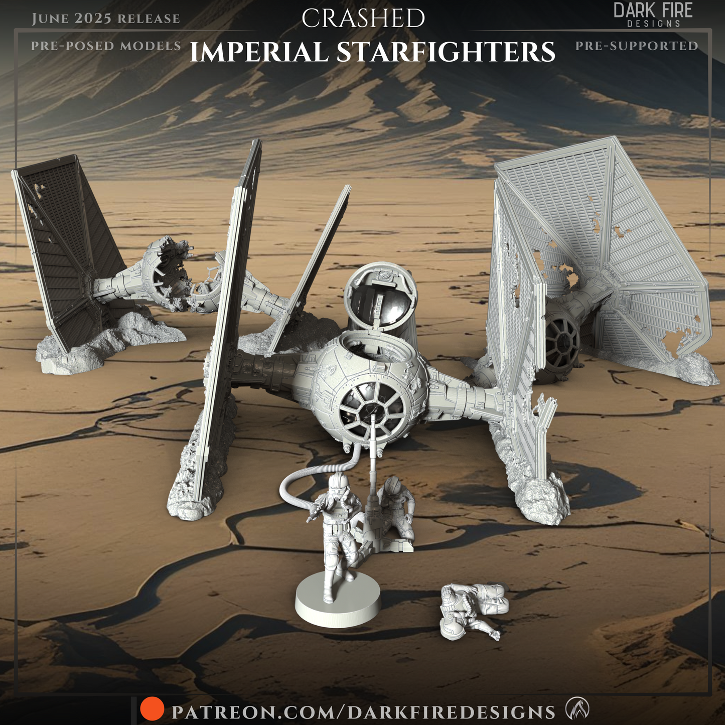 Crashed Imperial Starfighters