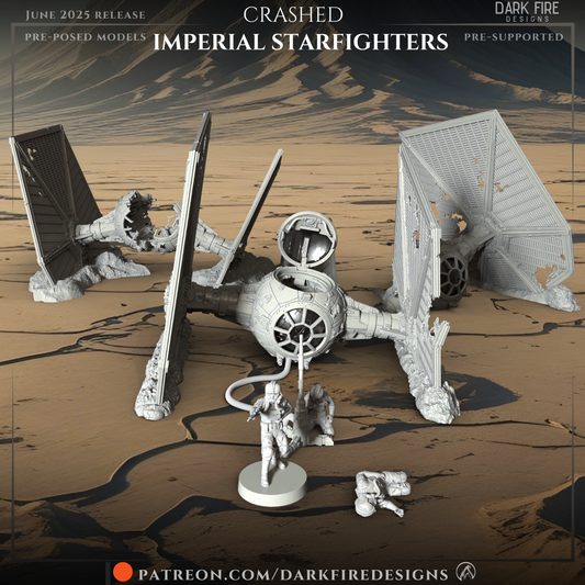 Crashed Imperial Starfighters