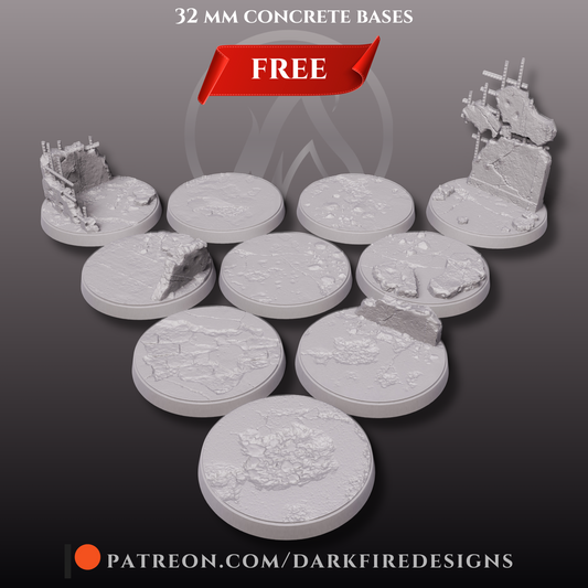 *Free* Flash Scale 32mm Concrete Bases