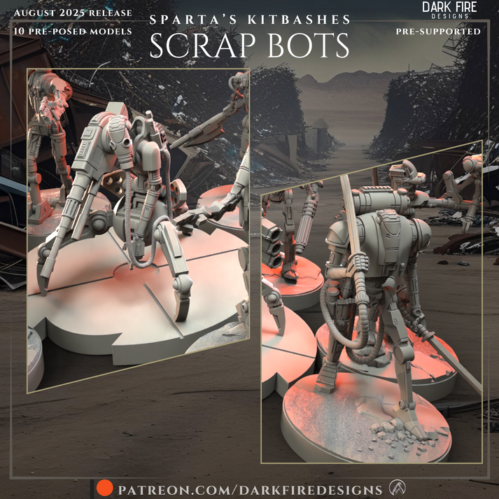 Mini Scrap Bot Scrap Bots - Kitbash – Dark Fire Designs