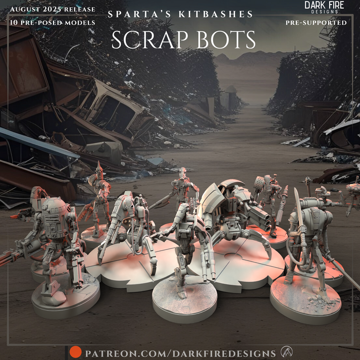 Mini Scrap Bot Scrap Bots - Kitbash – Dark Fire Designs